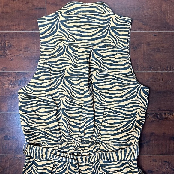ANTHROPOLOGIE Maeve Tigresa Shirtdress Sleeveless Knee Length Tiger Print Size 6 - Picture 7 of 14